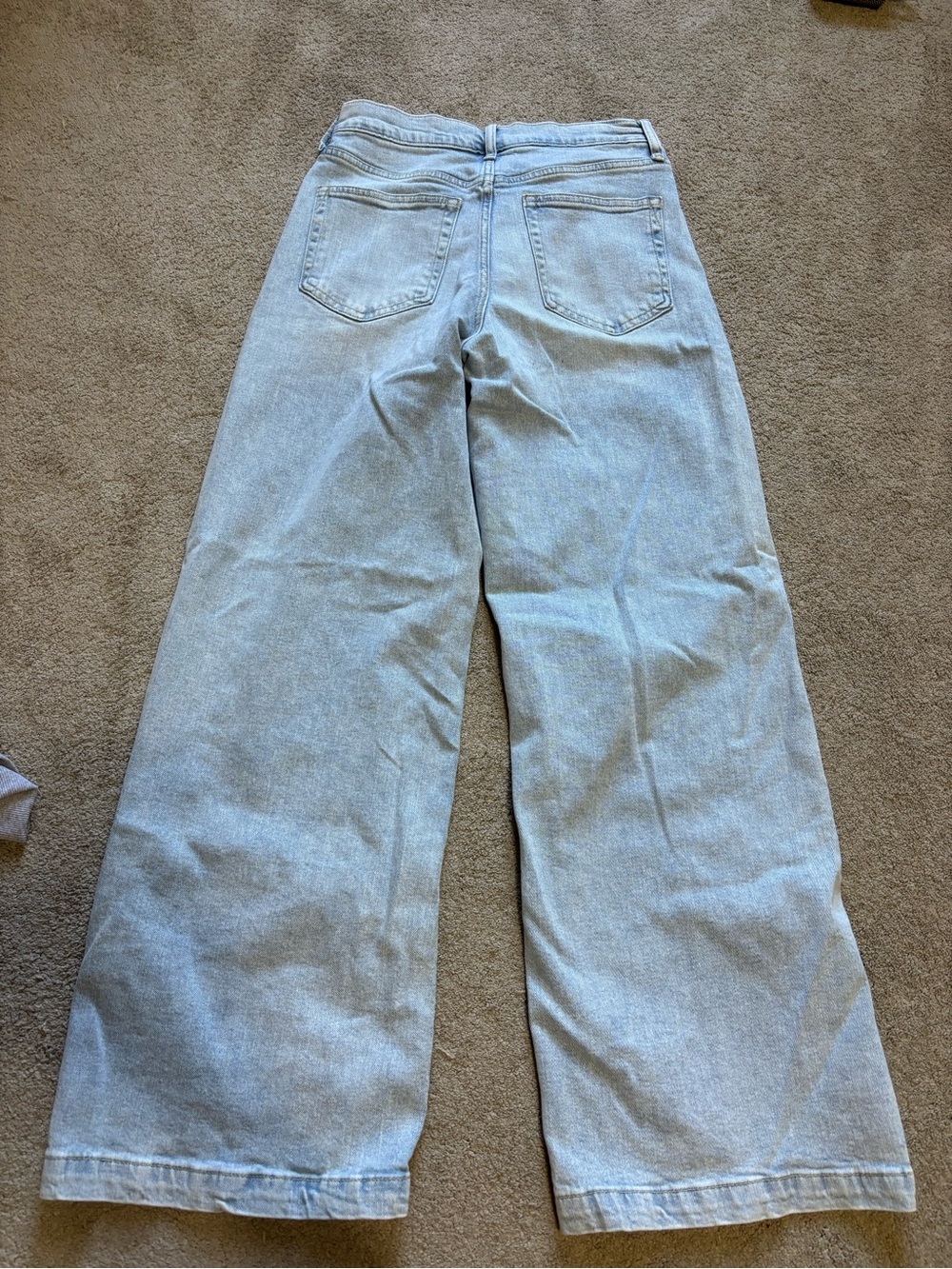GAP Light Blue Wide Leg Jeans with Front Panel Seams - Picture 2 of 3